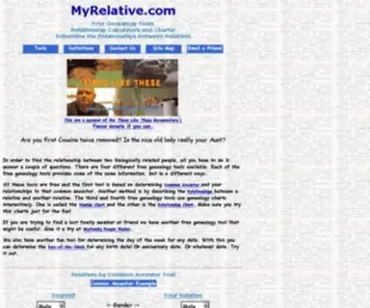 Myrelative.com(Free Genealogy Tools) Screenshot