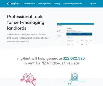 Myrent.co.nz(Self-management software for NZ landlords) Screenshot