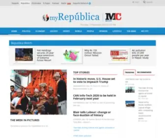Myrepublica.com(Online Nepali News) Screenshot