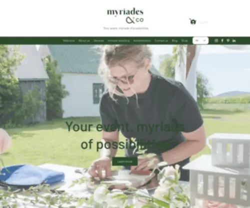 Myriades-CO.com(Event and wedding planning) Screenshot