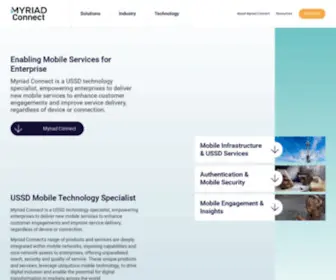 Myriadgroup.com(USSD Mobile technology) Screenshot