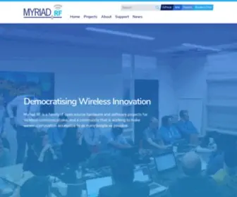Myriadrf.org(Democratising Wireless Innovation) Screenshot
