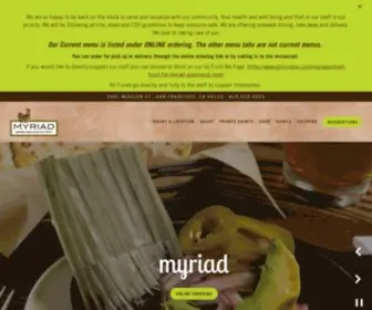 Myriadsf.com(Myriad Gastropub) Screenshot