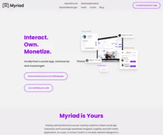 Myriad.social(Next Generation Social Media For Futurists) Screenshot