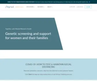 Myriadwomenshealth.com(Myriad Women's Health) Screenshot