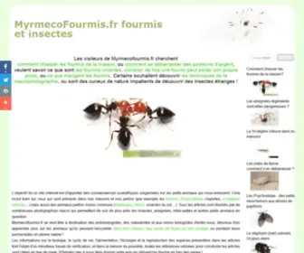 MYrmecofourmis.fr(Fourmis et insectes) Screenshot