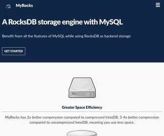 Myrocks.io(A RocksDB storage engine with MySQL) Screenshot