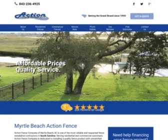 MYRtlebeachactionfence.com(Action Fence) Screenshot