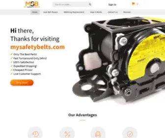 Mysafetybelts.com(My Safety Belts Inc) Screenshot