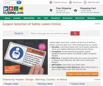 Mysafetylabels.com(Safety Labels) Screenshot