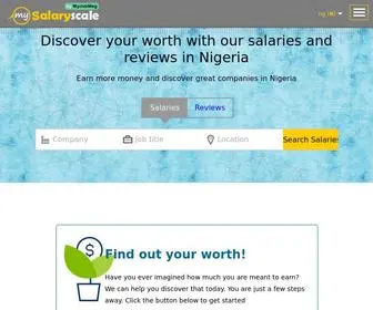 Mysalaryscale.com(Salaries and Reviews Portal in Nigeria) Screenshot
