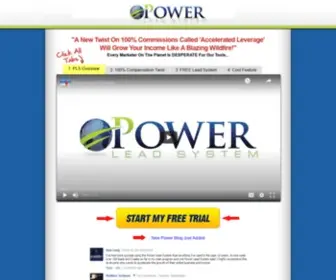 Mysalessystem.com(Power Lead System Introduces New Twist In 100 Percent Commissions) Screenshot