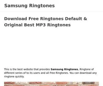 Mysamsungringtones.com(Samsung Ringtones Free MP3 Download for Android & iPhone) Screenshot