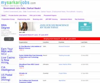 Mysarkarijobs.com(Mysarkarijobs) Screenshot