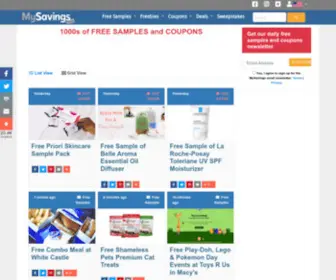 Mysavings.com(Free Samples) Screenshot