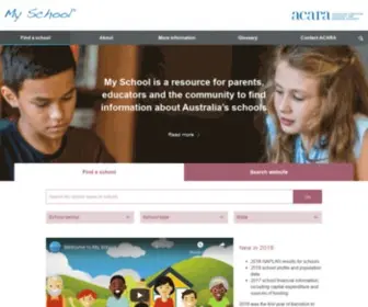 MYSchool.edu.au(The My School website) Screenshot