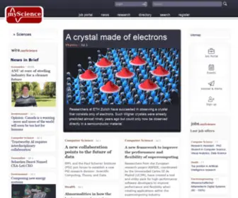 MYscience.us(Careers, Science and News) Screenshot