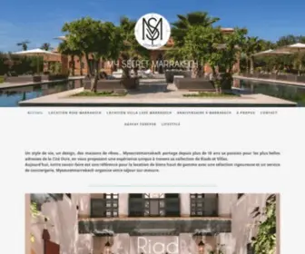 Mysecretmarrakech.com(Location de Riads de charme & Villas de luxe à Marrakech) Screenshot