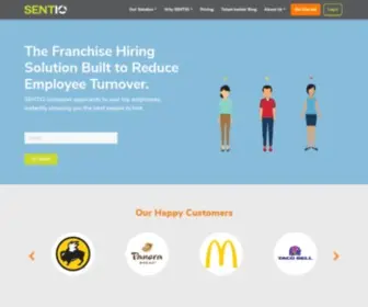 Mysentio.com(SENTIO's hiring tool for franchises) Screenshot