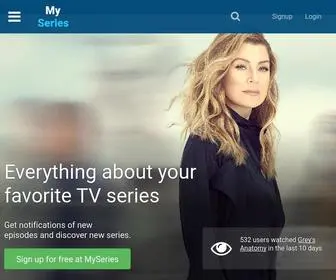 Myseries.tv(Everything about TV series) Screenshot