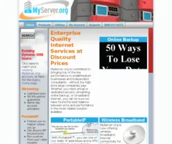 Myserver.org(High performance servers and bandwidth for everyone) Screenshot