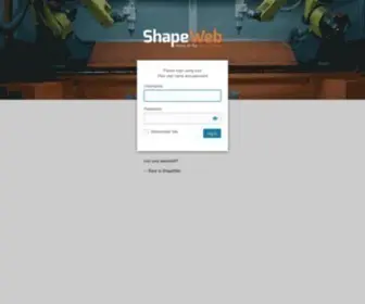 MYshapeweb.com(Log In ‹ ShapeWeb) Screenshot