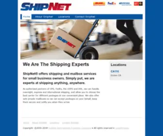 MYshipnet.com(We are the shipping experts) Screenshot