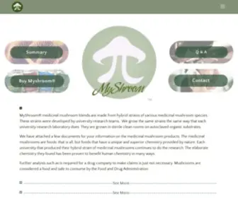 MYShroom.com(MyShroom Medicinal Mushrooms to support the immune system) Screenshot