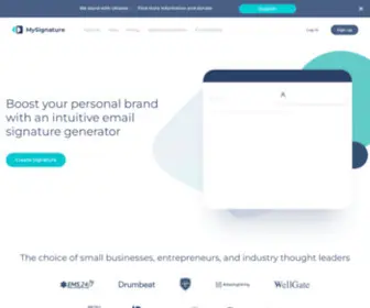 Mysignature.io(Free Email Signature Generator) Screenshot