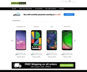 Mysimplephones.com(SIMPLE Mobile Phones) Screenshot