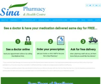 Mysina.ca(Sina Pharmacy) Screenshot