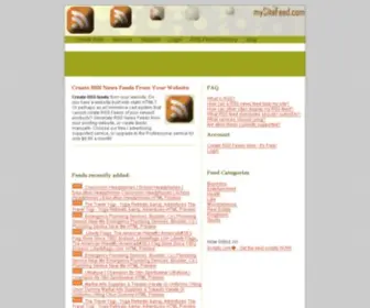 Mysitefeed.com(Create RSS Feeds) Screenshot