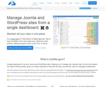 Mysites.guru(Manage Multiple WordPress & Joomla Sites in One Dashboard) Screenshot