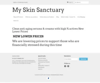 MYskinsanctuary.ca(We are Vintage Beauty Skincare) Screenshot
