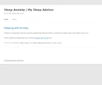 MYsleepadvisor.com(Sleep Anxiety) Screenshot