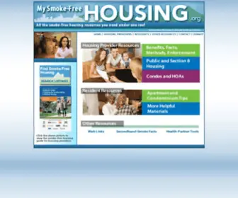 MYsmokefreehousing.org(My Smoke) Screenshot