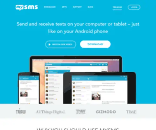 MYSMS.com(The mysms family of applications) Screenshot