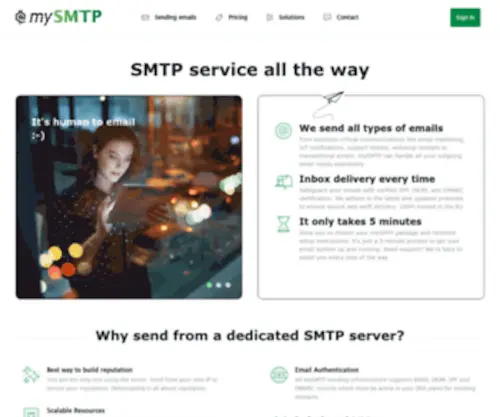 MYSMTP.com(Transactional and Email marketing service) Screenshot