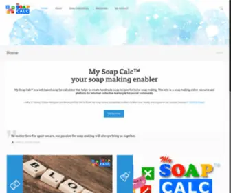 Mysoapcalc.com(Soap Making Resource and Soapmakers Community) Screenshot