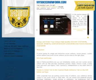 Mysocceruniform.com(Custom Design Soccer Uniforms and Soccer Jerseys by MySoccerUniform) Screenshot