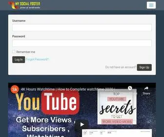 Mysocialfoster.com(Marketing panel) Screenshot