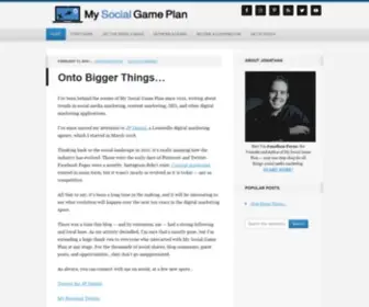 Mysocialgameplan.com(My Social Game Plan) Screenshot