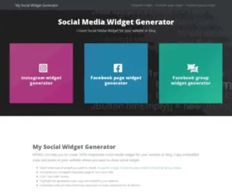 Mysocialgenerator.com(My Social Widget Generator) Screenshot