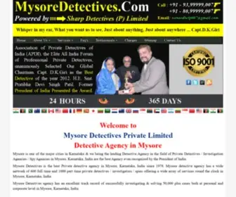 Mysoredetectives.com(Mysore Detectives) Screenshot
