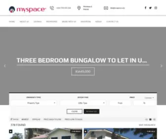 MYspace.co.ke(Real Estate Redefined) Screenshot