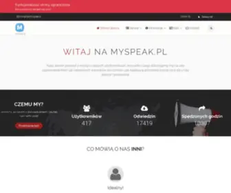 MYspeak.pl(Robot-website-frontend) Screenshot