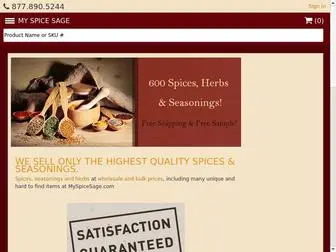 MYspicesage.com(Spices and Seasonings at Wholesale Prices) Screenshot
