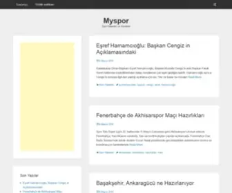 MYspor.com(Spor Haberleri) Screenshot