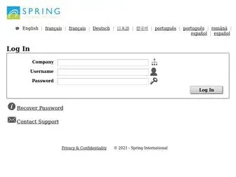 MYSpringreport.com(Log In) Screenshot