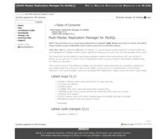 MYSQL-MMM.org(Multi-Master Replication Manager for MySQL) Screenshot